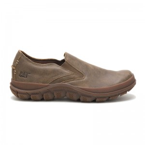 Men's CatFootweat Fused Slip On Casual Shoes Brown | 6897-XCISE