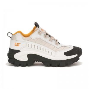 Men's CatFootweat Re-Powered Intruder Chunky Trainer Casual Shoes White | 8639-CKRGB