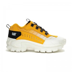 Men's CatFootweat Re-Powered Intruder Chunky Trainer Casual Shoes Orange | 9842-BESIF