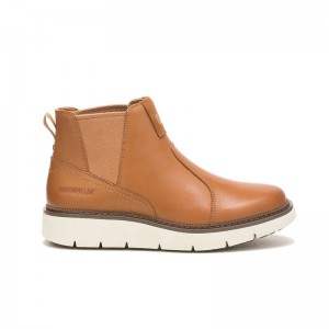 Women's CatFootweat Chariot Chelsea Boots Brown | 6025-VIOJD