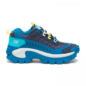 Women's CatFootweat Re-Powered Intruder Chunky Trainer Shoes Blue | 2458-KJNWR