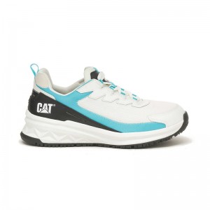 Women's CatFootweat Streamline Runner Carbon Composite Shoes White / Blue | 1689-EMZJB