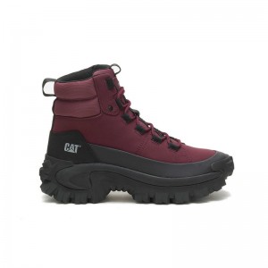 Women's CatFootweat Trespass Waterproof Galosh - Trespass Boots Black / Burgundy | 9728-CMZBP