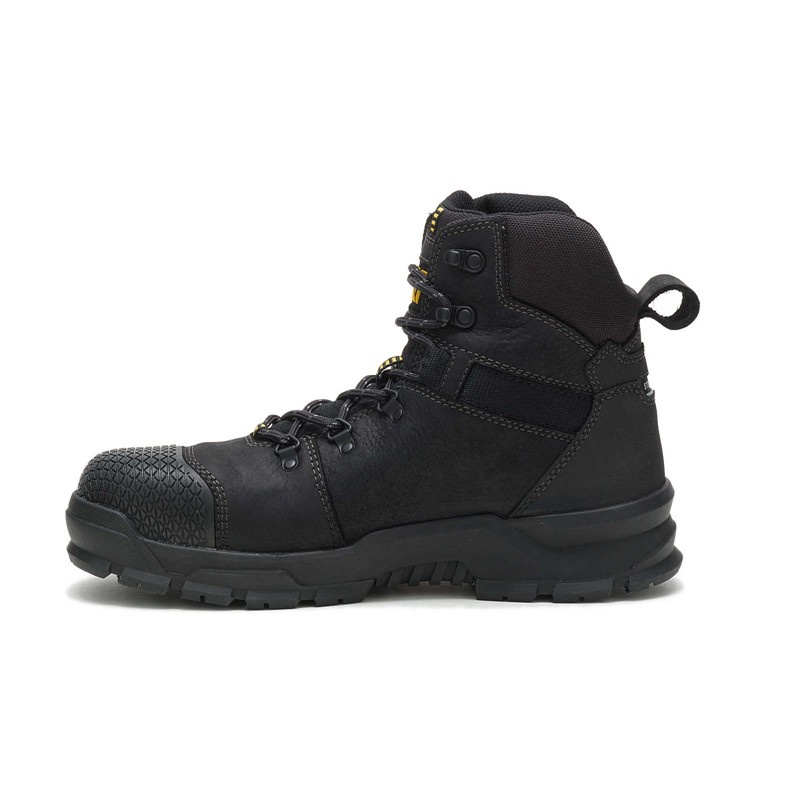 Men's CatFootweat Accomplice X Waterproof Steel Toe Work Boots Black | 3042-DMXPK