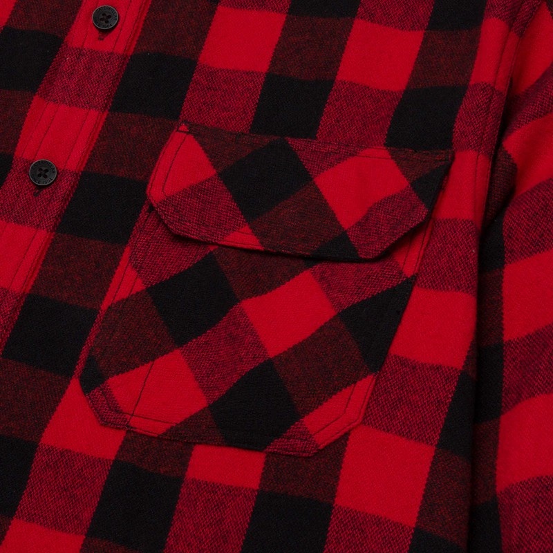 Men's CatFootweat Buffalo Check Clothing Red | 9682-VTUCS