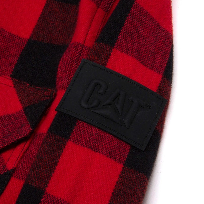 Men's CatFootweat Buffalo Check Clothing Red | 9682-VTUCS