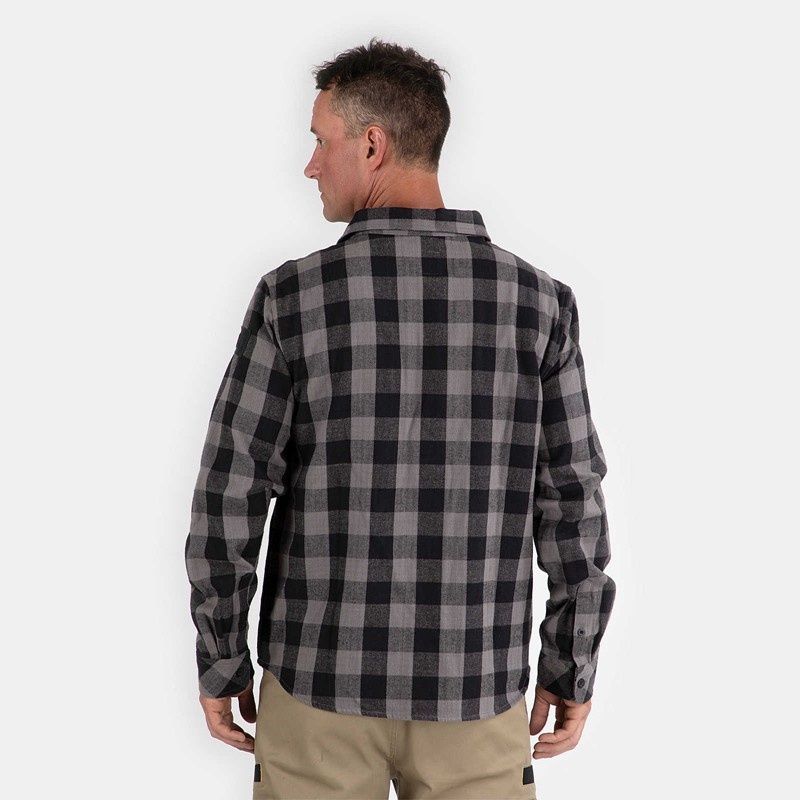 Men's CatFootweat Buffalo Check Clothing Black | 7250-OVQBL