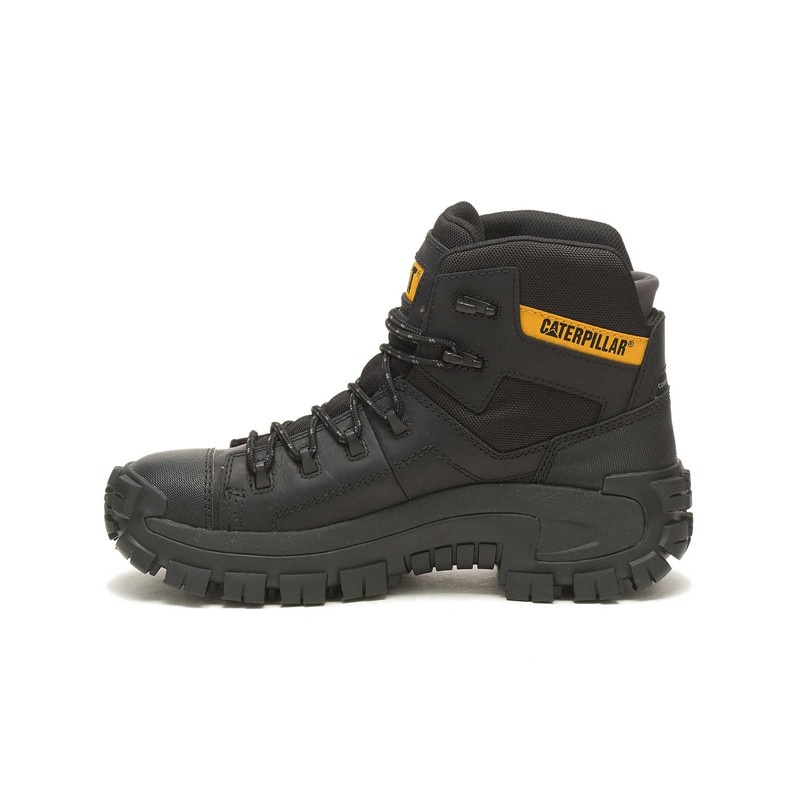 Men's CatFootweat Hiking Style Work Boots Black | 3218-RWKFP