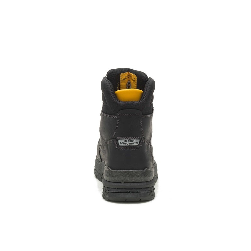 Men's CatFootweat Impact Hiker Waterproof Thinsulate Carbon Composite Toe Work Boots Black | 9275-TRXBG