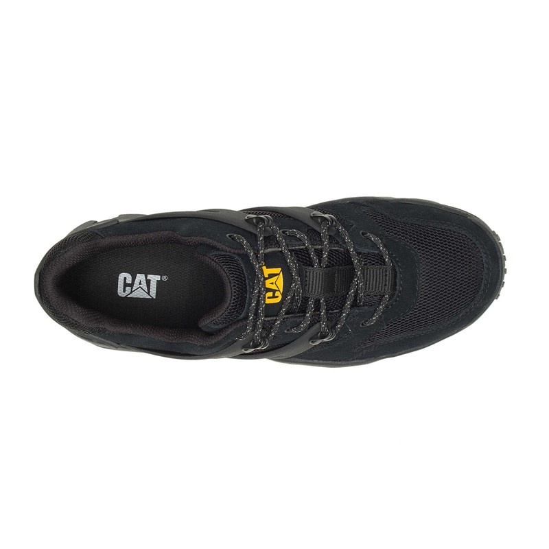 Men's CatFootweat Reactor Sneaker - Unisex Styles Casual Shoes Black | 9102-FYUVG