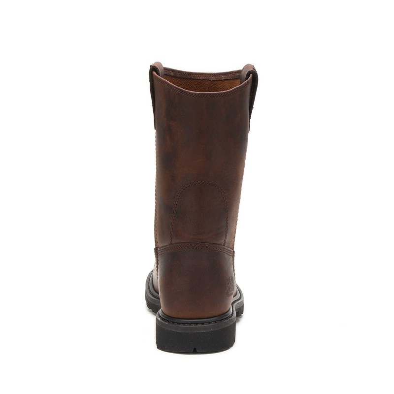 Men's CatFootweat Revolver Work Boots Brown | 6187-JNXCI