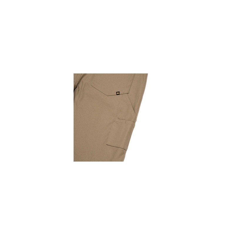 Men's CatFootweat Stretch Canvas Utility Short Clothing Khaki | 7068-YZEVH