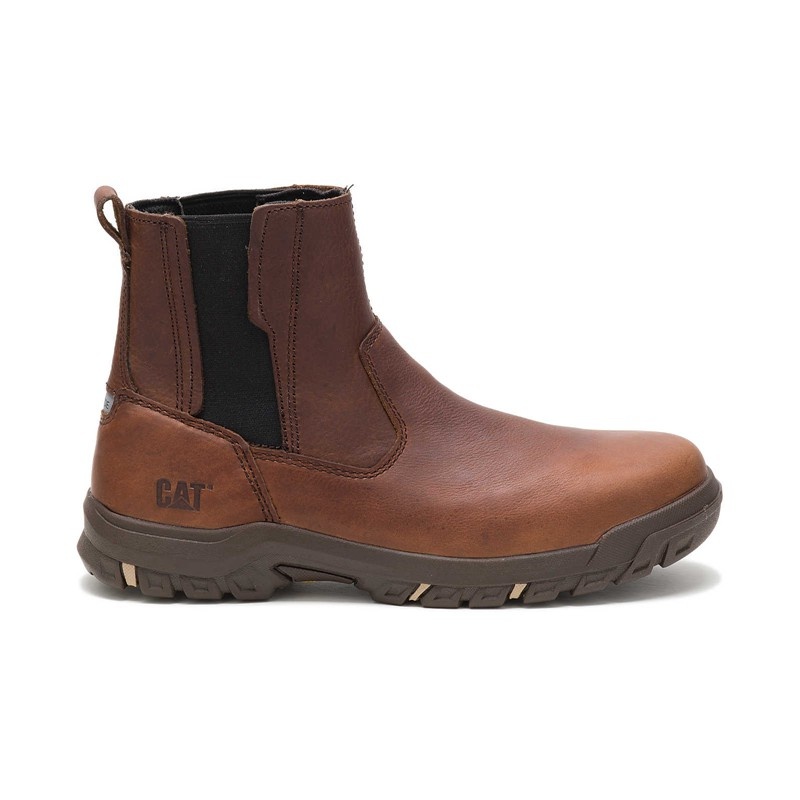 Women\'s CatFootweat Abbey Steel Toe Boots Brown | 9078-VJQZW