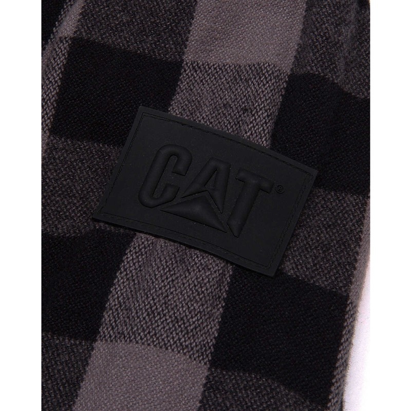 Women's CatFootweat Buffalo Check Heavyweight Shirt Workwear Black | 0295-ZLRKQ