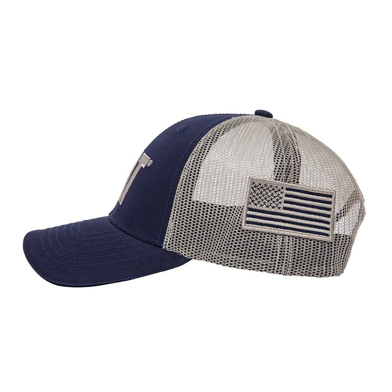 Women's CatFootweat Cat Logo Flag Hat Workwear Navy | 7435-KHFGU