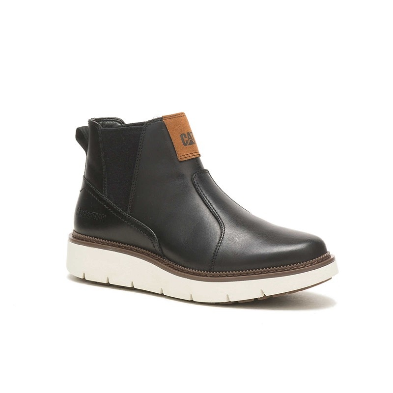 Women's CatFootweat Chariot Chelsea Boots Black | 6471-TFOXN