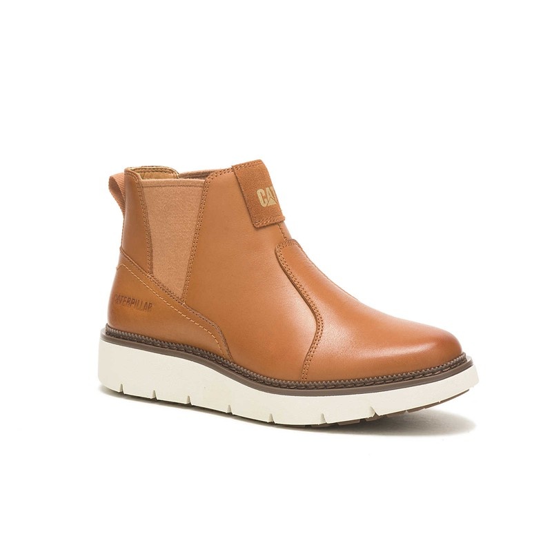 Women's CatFootweat Chariot Chelsea Boots Brown | 6025-VIOJD