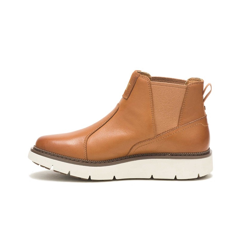 Women's CatFootweat Chariot Chelsea Boots Brown | 6025-VIOJD