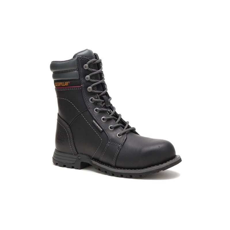 Women's CatFootweat Echo Waterproof Steel Toe Boots Black | 8250-AZCNF