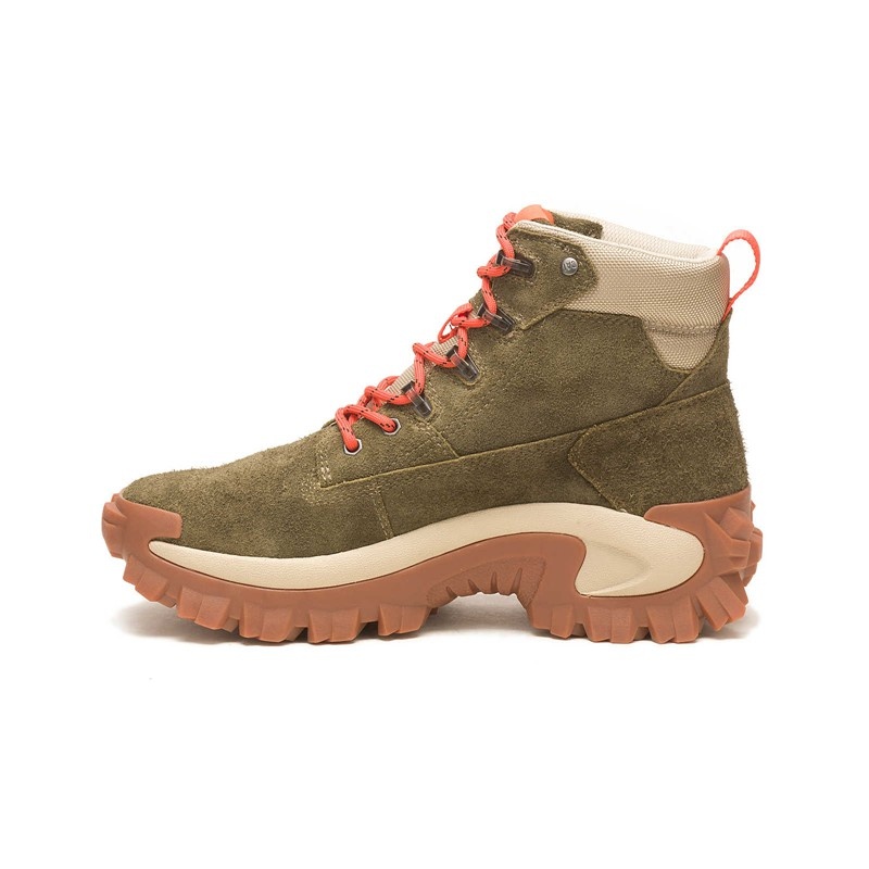 Women's CatFootweat Intruder Ply - Boots Dark Olive | 7025-DMAVB