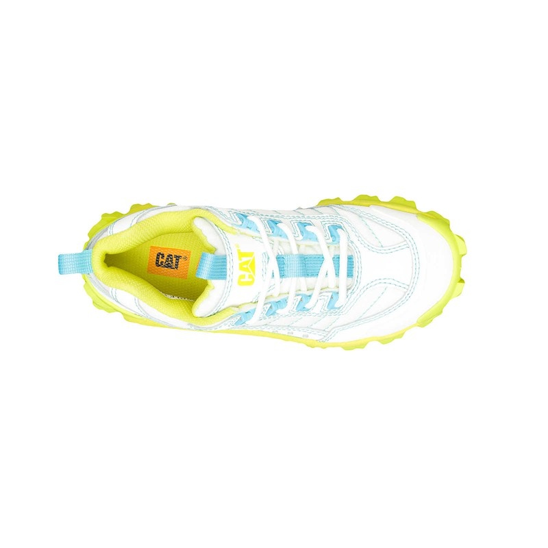 Women's CatFootweat Intruder Supercharged Shoes White / Light Green Yellow | 7314-EXMBN