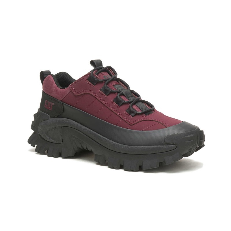 Women's CatFootweat Intruder Waterproof Galosh Shoes Black / Burgundy | 4753-DBAYN