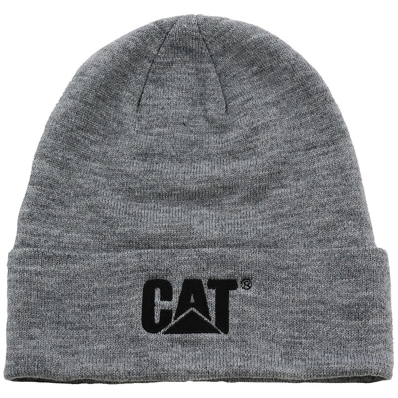 Women\'s CatFootweat Trademark Cuff Beanie Workwear Grey | 2851-UPVDN