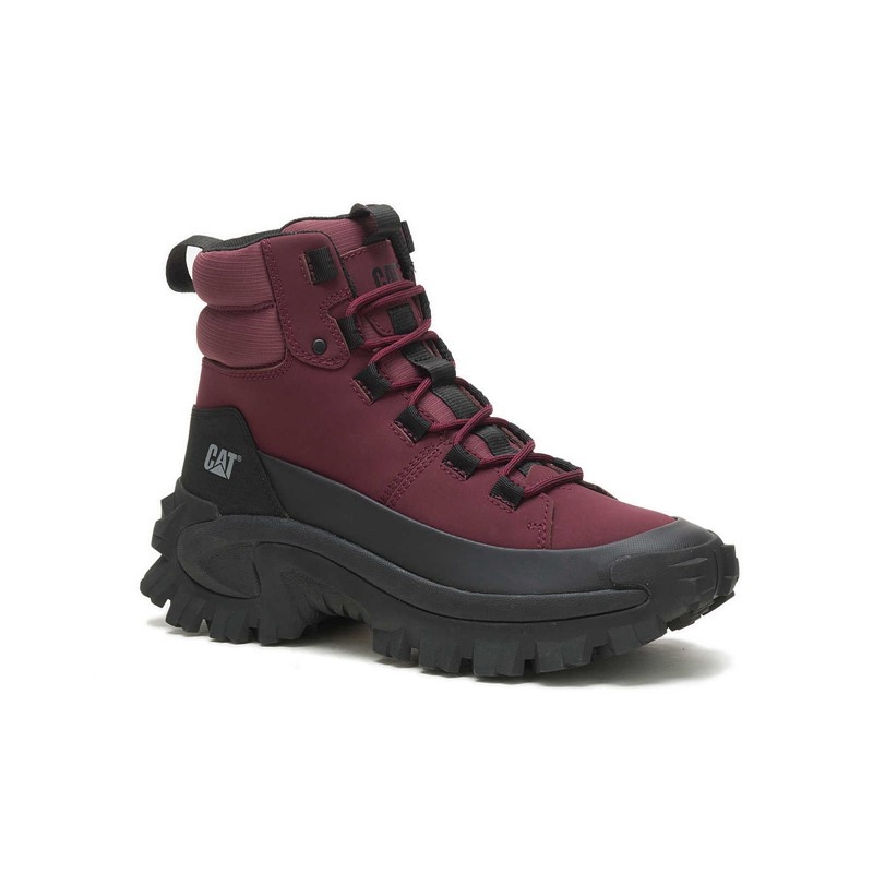 Women's CatFootweat Trespass Waterproof Galosh - Trespass Boots Black / Burgundy | 9728-CMZBP