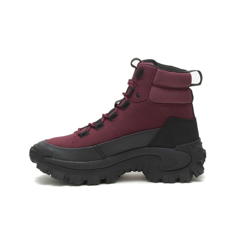 Women's CatFootweat Trespass Waterproof Galosh - Trespass Boots Black / Burgundy | 9728-CMZBP