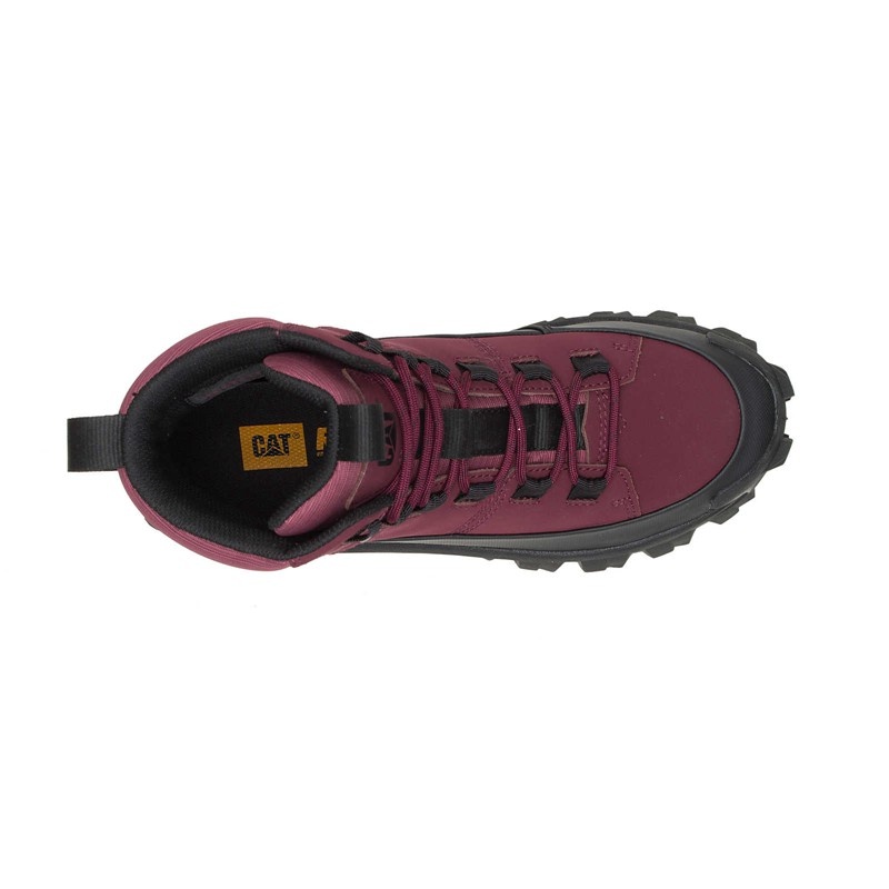 Women's CatFootweat Trespass Waterproof Galosh - Trespass Boots Black / Burgundy | 9728-CMZBP